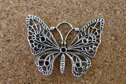 Papillon argenté, 48x28mm