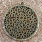 Cercle fleuri bronze, diamètre de 30mm